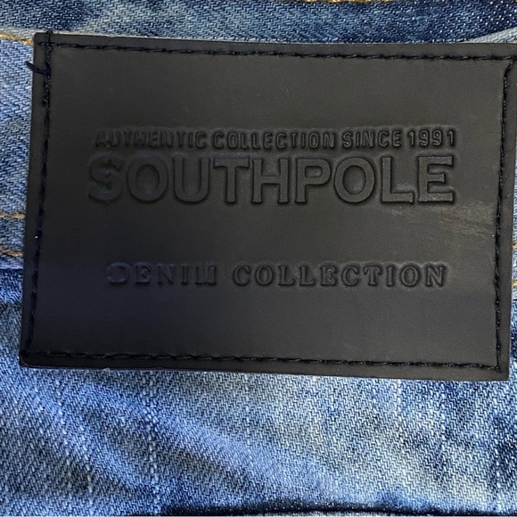 Southpole Baggy Jeans Men 42x32 * Distress 90s Y2K Blue Hip Hop Skater 82628 - Picture 11 of 16
